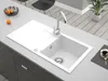 Granitspüle - Spülbecken - Küchenspüle - 86 x 43,5cm - Weiß Produktbild-Vorschau 6
