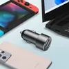 A car charger is shown alongside a Nintendo Switch, a laptop, and a smartphone. Produktbild-Vorschau