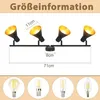 ZMH lampa sufitowa reflektor sufitowy 4 płomienie czarna Podgląd zdjęcia produktu 2