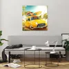 Bilder auf glas - Auto Strand Reise Sommer - 70x70cm - Produktbild-Vorschau 6