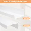upsimples 4 Stück Wandregal Weiß, Wandregal ohne Bohren, Produktbild-Vorschau 4
