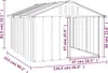 vidaXL Buda dla psa szara 116,5x153x81,5 cm Stal ocynkowana Podgląd zdjęcia produktu 10