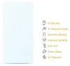 A clear screen protector is shown next to a list of its features with icons. Produktbild-Vorschau