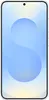 A transparent phone case is shown on a light blue and yellow gradient background. Produktbild-Vorschau