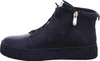 A side view of a black high-top sneaker with a platform sole and a gold zipper. Anteprima dell’immagine prodotto