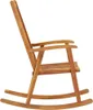 A side view of a wooden rocking chair. Voir les images du produit