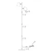 An exploded view diagram showing the assembly steps of a floor lamp. Produktbild-Vorschau