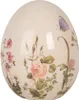Clayre & Eef Dekoration Ei Ø 10x12 cm Beige Keramik Blumen Produktbild-Vorschau 2