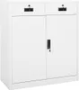 vidaXL Armadio per ufficio bianco 90x40x102 cm acciaio Anteprima dell’immagine prodotto 8