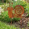 3x Edelrost Schnecke Dekofigur 20x25x1 cm – Handgefertigte Produktbild-Vorschau 3