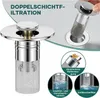 Abflussstopfen Waschbecken mit Haarsieb, Waschbeckenst?psel Produktbild-Vorschau 4