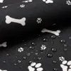 novely® OXFORD 210D - D26 Knochen Hund Pfoten Schwarz Weiß Produktbild-Vorschau 2