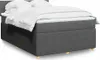vidaXL Boxspringbett mit Matratze Dunkelgrau 140x190 cm Produktbild-Vorschau 2