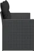 vidaXL Canapé de jardin avec coussins 2 places noir poly Voir les images du produit 5