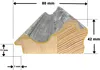 A cross-section of a picture frame profile, showing its layered construction and dimensions. Produktbild-Vorschau