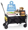 EASYmaxx Bollerwagen met kleine wielen - opvouwbaar - zwart Productafbeelding-voorbeeld 1