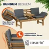 CASARIA® Gartenbank Wetterfest Holz mit Tisch 200x50cm Produktbild-Vorschau 6