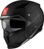 A black motorcycle helmet with a red logo on the side. Anteprima dell’immagine prodotto