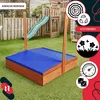Pieskovisko KOTARBAU® so strechou 140 x 140 cm, drevené s Náhľad obrázku produktu 8