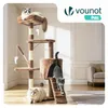 VOUNOT® Kratzbaum 112cm, Mehrstöckiger Katzenbaum mit Produktbild-Vorschau 2