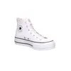 A white Converse Chuck Taylor All Star Lift Leather High sneaker is shown against a white background. Produktbild-Vorschau