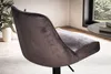 FineBuy Barhocker Samt Grau Hocker mit Lehne 86 106 cm Produktbild-Vorschau 4