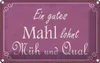 vianmo Blechschild 20x30 cm ein gutes Mahl lohnt Müh Qual Produktbild-Vorschau 1
