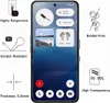 A smartphone screen displaying various widgets and icons, surrounded by marketing text and graphics highlighting product features. Produktbild-Vorschau