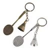 Metall Badmintonschläger Federball Anhänger Produktbild-Vorschau 7