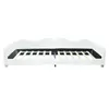 A white daybed frame with wooden slats is shown from the front against a white background. Produktbild-Vorschau