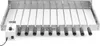 A stainless steel rotisserie attachment with multiple skewers and a motor unit. Podgląd zdjęcia produktu