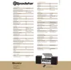 A product specification sheet for a Roadstar audio system, with a small image of the product at the bottom. Produktbild-Vorschau