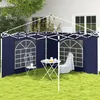 Outsunny 2 boční stěny pro altán 3x3/3x6 m s oknem a Náhled obrázku produktu 2