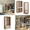 Armoire à vêtements Vicco Elmo Sonoma 280x200cm Lot de 3, Voir les images du produit 8
