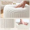 Pouf contenitore HOMCOM con coperchio reversibile, bianco Anteprima dell’immagine prodotto 3
