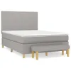 The Living Store Boxspringbett mit Matratze Hellgrau Produktbild-Vorschau 2