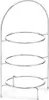 ZELLER PRESENT Etagere f. piatto grande 29x27x39cm metallo Anteprima dell’immagine prodotto 3