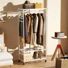WISFOR Porte-manteau à roulettes Porte-manteau en bois avec Voir les images du produit 3