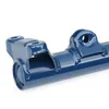 A close-up shot of a blue metal component with mounting brackets. Produktbild-Vorschau