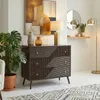Comodà LIVIA a 3 cassetti, marrone scuro - Credenza con Anteprima dell’immagine prodotto 4