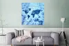 MuchoWow® Poster Weltkarte - Abstrakt - Blau 75x75 cm - Produktbild-Vorschau 5