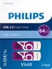 Philips Clé USB 2.0 Vivid, 64 Go, lot de 2, Couleur:Violet Voir les images du produit 3