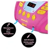 Close-up view of the ports and controls on a pink Lexibook Minnie CD player. Podgląd zdjęcia produktu