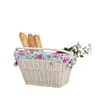 Panier rétro vélo style vintage blanc 46x34 H23/28 cm Voir les images du produit 1