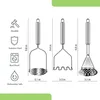 3-teiliges Edelstahl-Kartoffelstampfer-Set – Das ultimative Produktbild-Vorschau 2