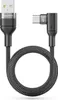 deleyCON 0,5m USB C Kabel Kurz Winkel 90 Grad USB-A auf Produktbild-Vorschau 3
