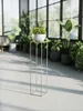 HowHomely Blumenständer beige Blumenhalter 24x24x100 cm Produktbild-Vorschau 2