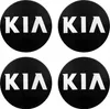 Abdeckkappen KIA 58 mm glänzend schwarz Produktbild-Vorschau 1