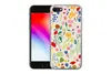 A smartphone with a floral patterned case next to it, on a white background. Produktbild-Vorschau