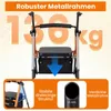 COSTWAY Rollator faltbar & leicht mit Sitz, 2in1 Rollstuhl Produktbild-Vorschau 6